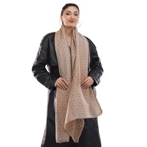 5697 Premium Unisex Fine Wool Zari Warm Stole Wrap Light